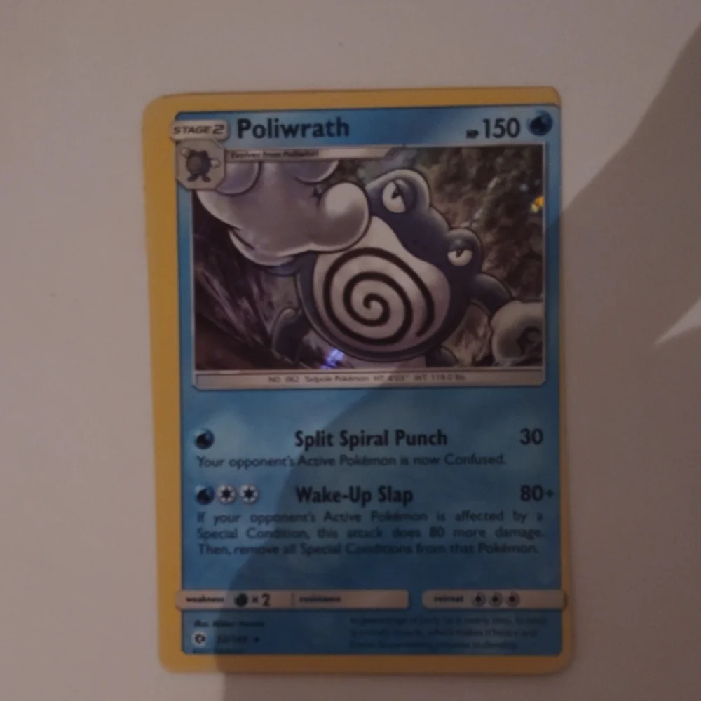Poliwrath Card# 32/149 Reverse Halo Half Art Midori Haroda (Miscut) Shadowless - Picture 6 of 9
